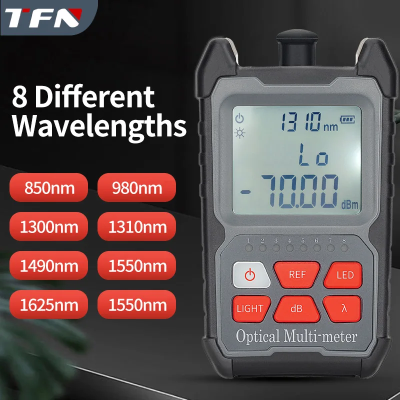 Imagem -03 - Tfn F1m Mini Opm Medidor de Potência Óptica Portátil Testador de Potência de Fibra Óptica de Bateria Seca de Alta Qualidade