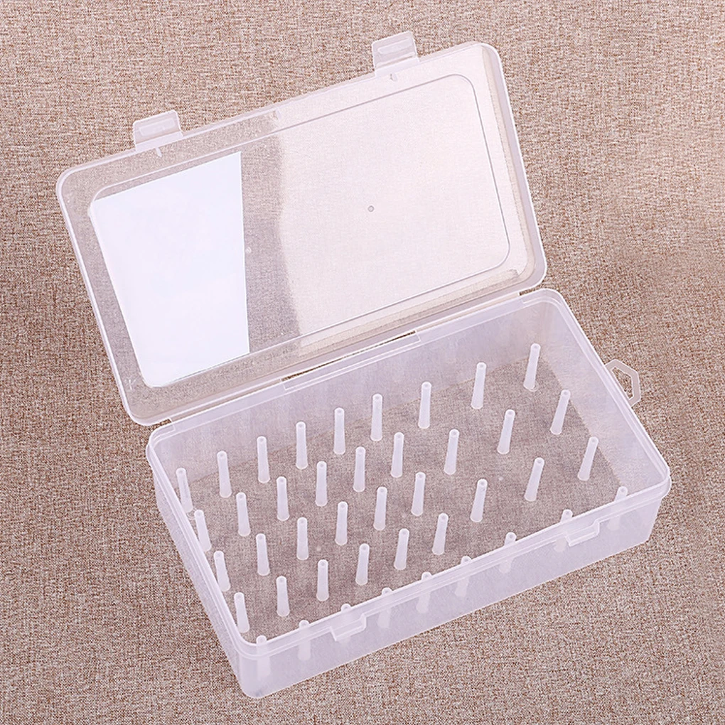 Sewing Thread Box 42 Spools Plastic Storage Case Home Cross-stitch Sew Double Lock Organizer Container Supplies