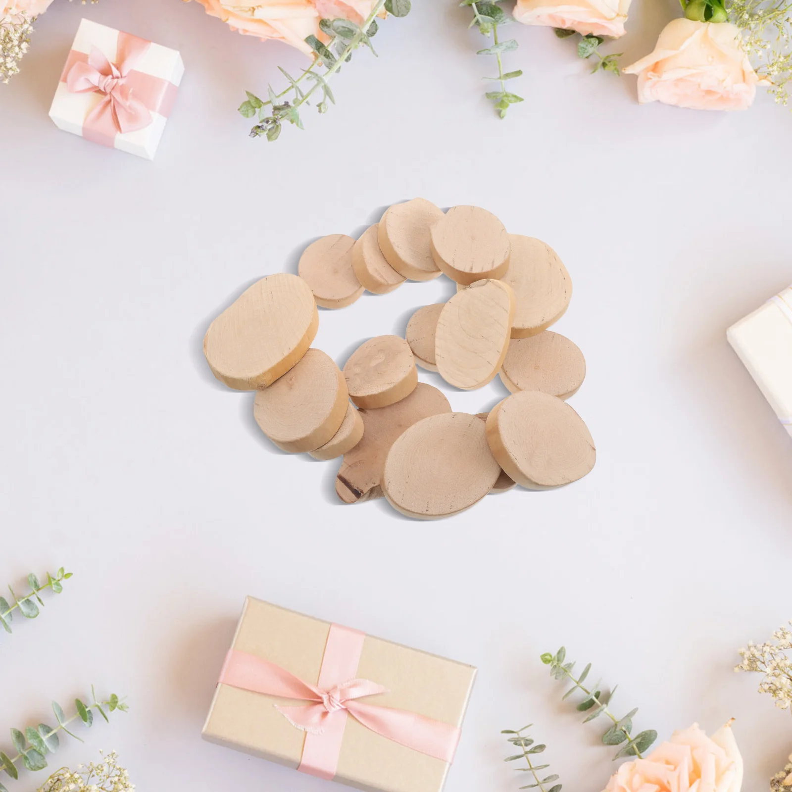 

200g Natural Driftwood Wood Pieces Smooth Rustic Craft Slices for DIY Projects Wedding Decorations Home Decor School Use