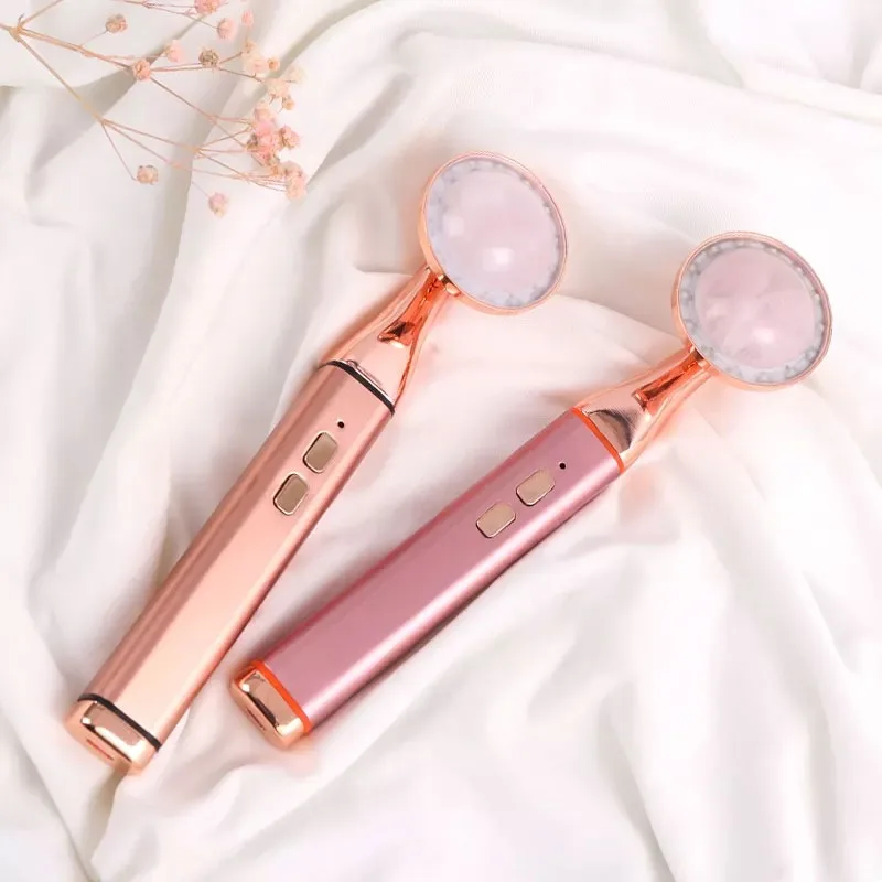 Electric LED Vibration Jade Roller Quartz Face Care Accessories Health And Beauty Products