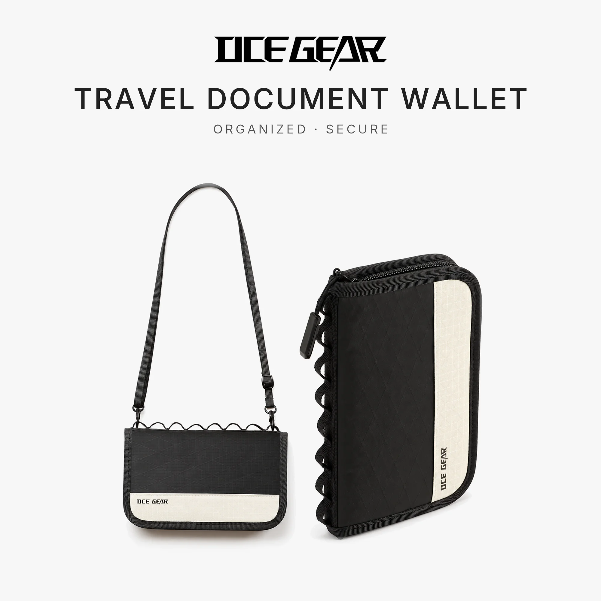 Men's RFID Blocking Travel Wallet with AirTag Holder Multi-functional Passport Cover Tactical Document Organizer with SIM Slot