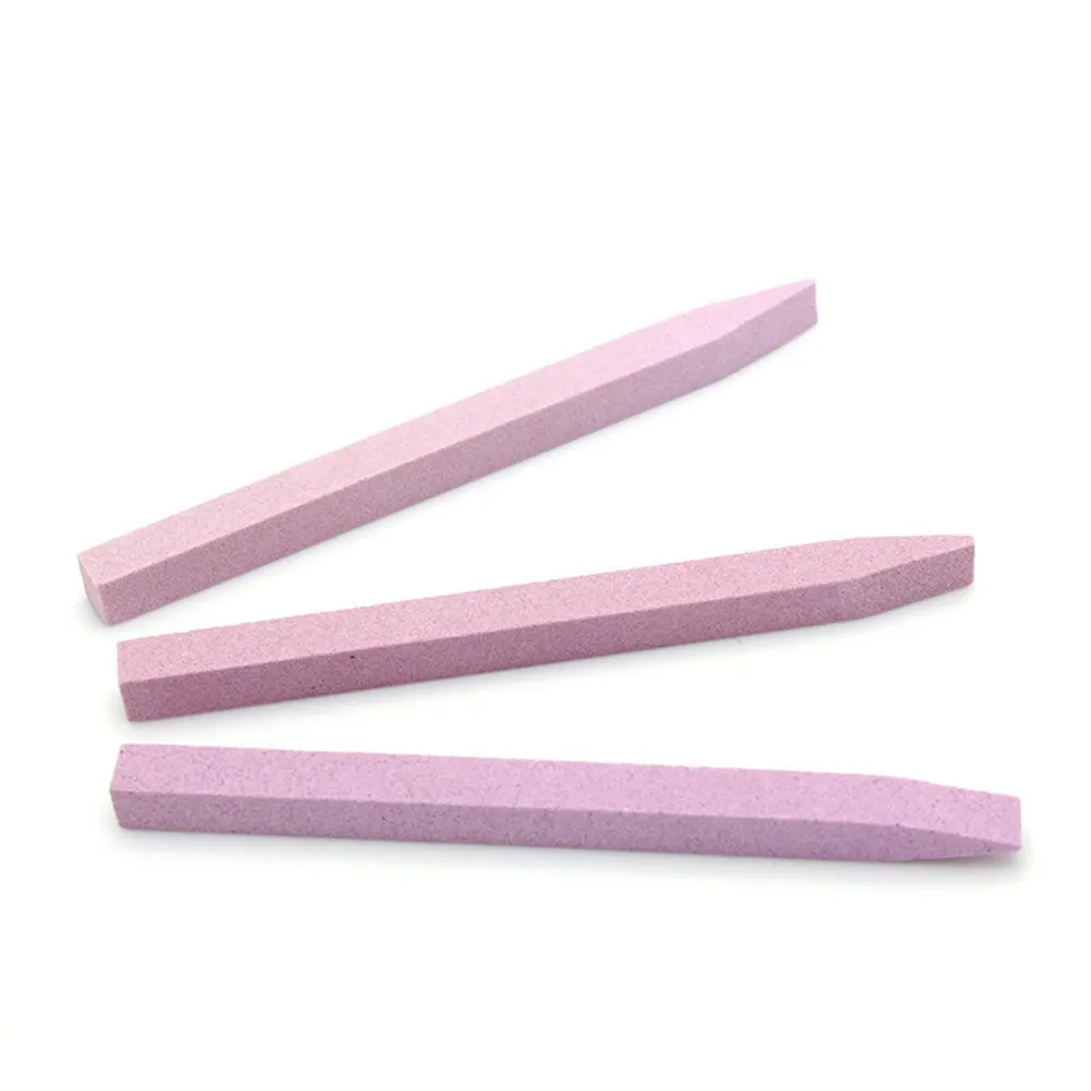 2Pcs Flat Straight Stone Nail Files Double-Sided for Shaping Buffing Natural False Nails Nail Art Extensions Manicure Essential