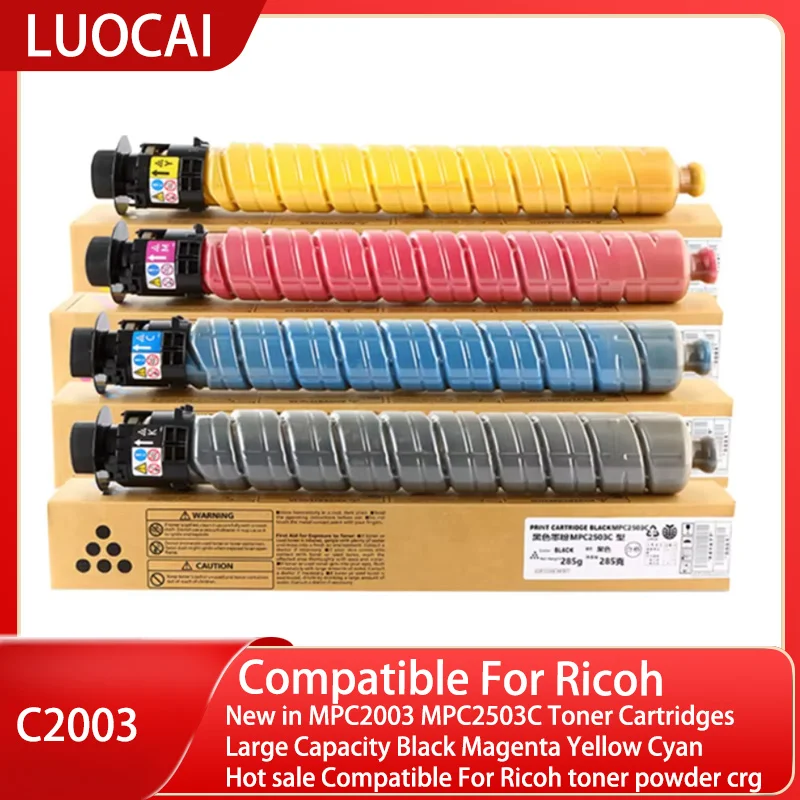 

New in MPC2003 MPC2503C Toner Cartridges Large Capacity Black Magenta Yellow Cyan Hot sale Compatible For Ricoh toner powder crg