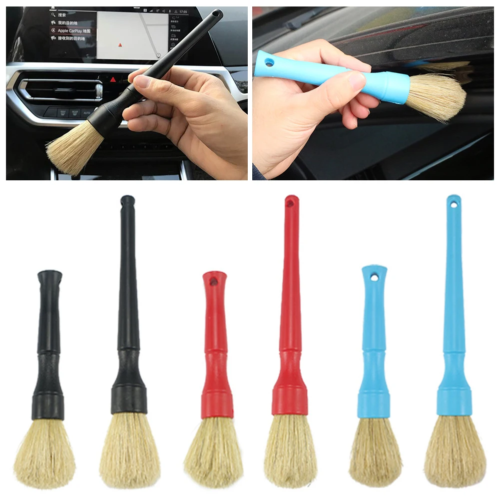 

2PCS Car Detailing Kit Air Conditioner Supplies Crevice Brush Car Cleaning Tools Auto Wash Accessories Car Detailing Brush