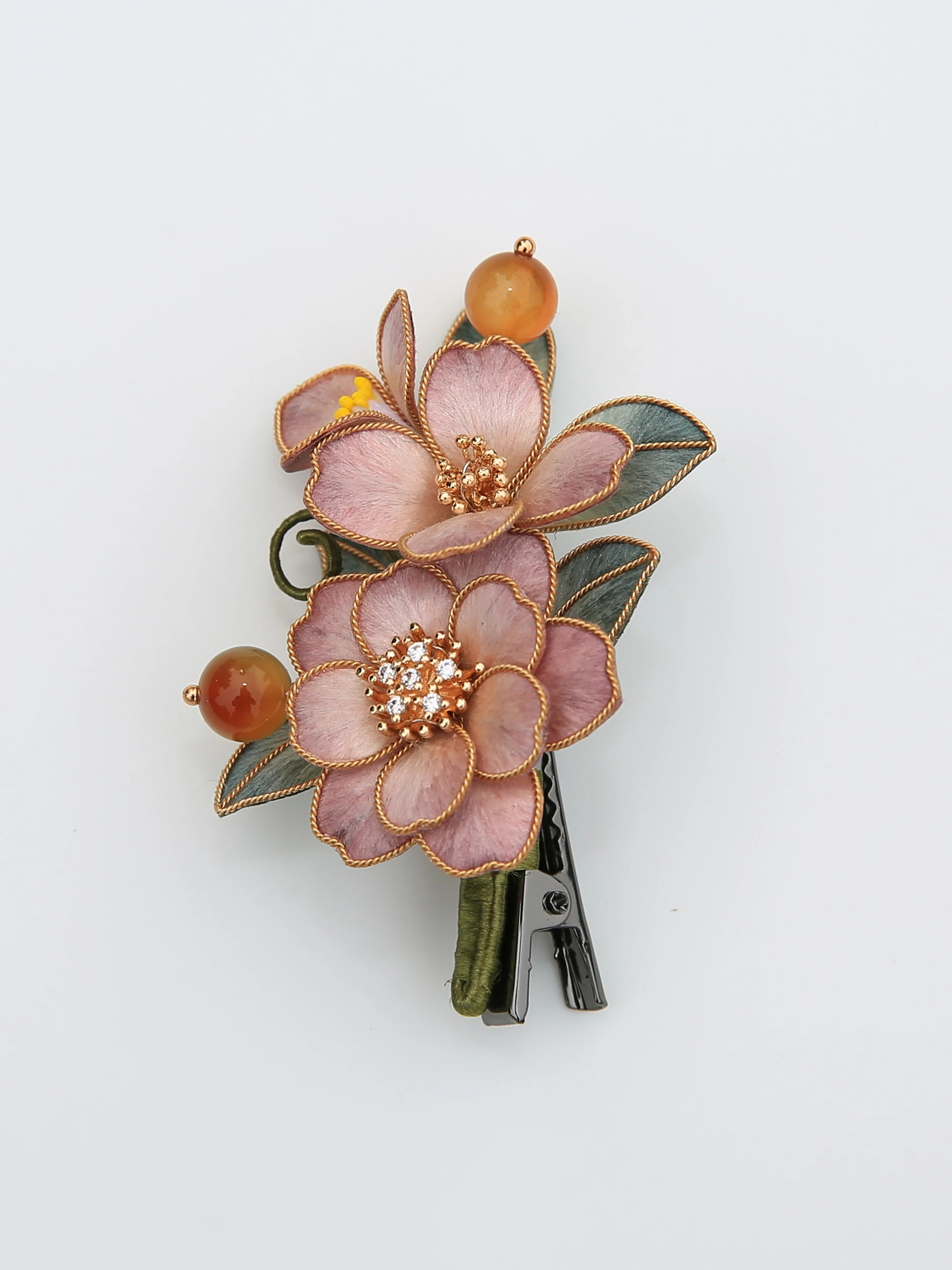fermaglio-per-capelli-artigianale-in-velluto-di-seta-con-fiori-di-ciliegio-accessorio-tradizionale-per-acconciature-a-chignon-elegante-clip-laterale-per-uso-quotidiano