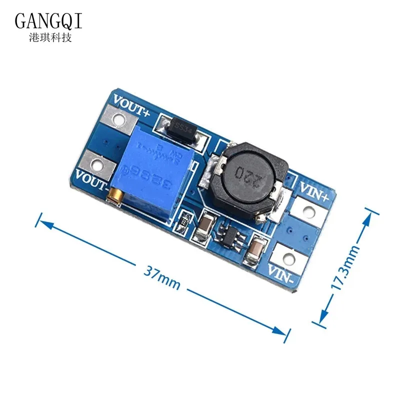 DC-DC Step Up Converter Booster, Módulo de Alimentação, Step-Up Board, Saída Máxima 28V, 2A, MT3608, 1Pc