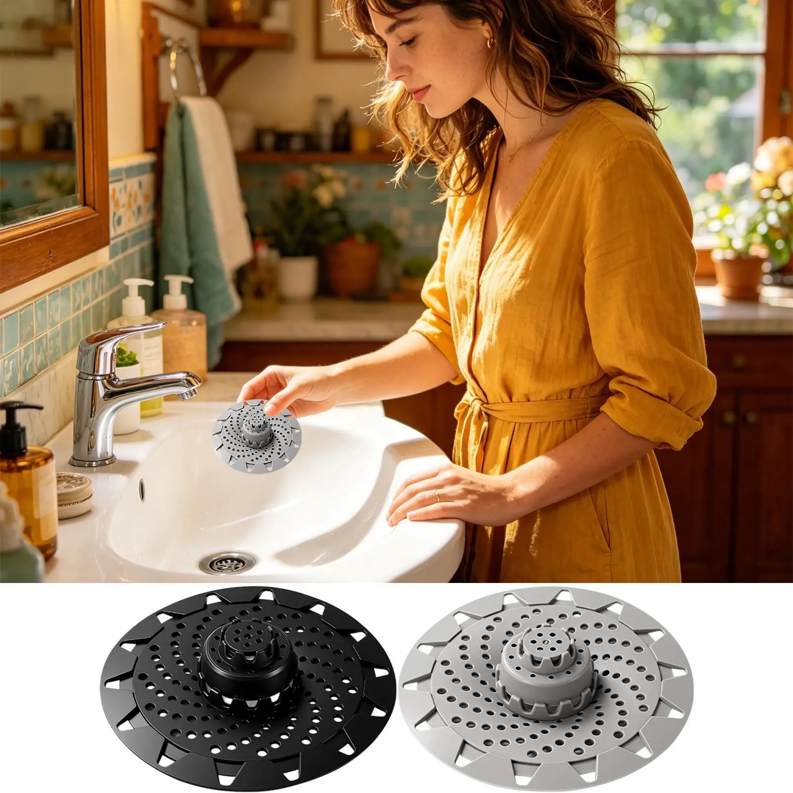 13cm Replacement Drain Hair Catcher Anti-Clog Stopper Shower Drain Hair Filter Reusable Floor Drain Cover For Home Bathroom view 5