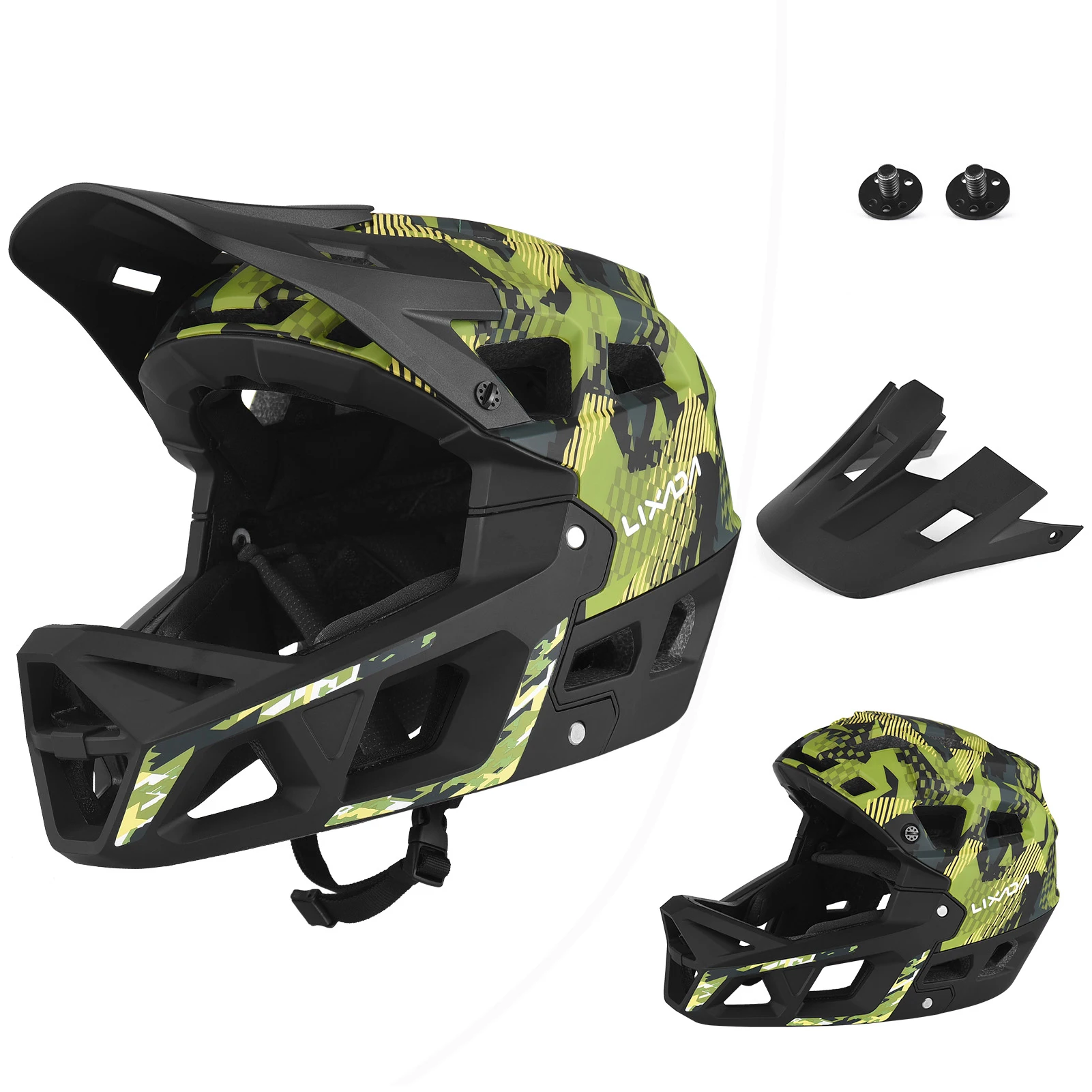 

Adult Full Face Helmet Full Face Helmet Outdoor Camouflage Mountain Off Road Racing Speed Drop Cycling Helmet Cycle Helmet