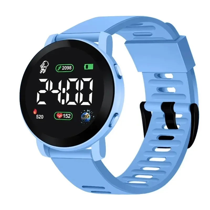 Reloj Digital deportivo para niños, pantalla LED resistente al agua, relojes electrónicos para niñas y niños, reloj de pulsera de silicona