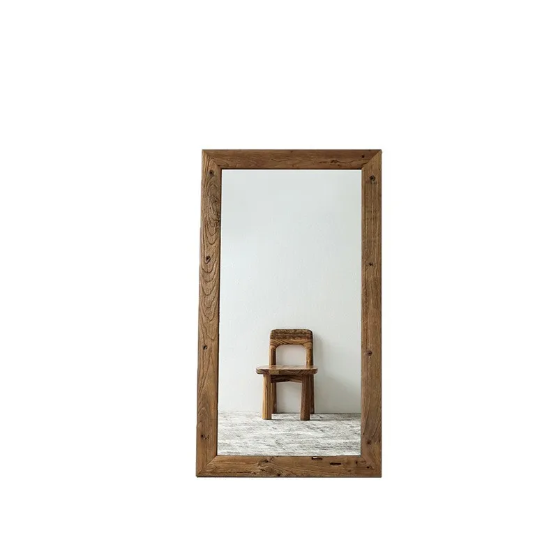 Wabi-sabi style standing full-length mirror, dressing mirror, floor-standing mirror, wall-mounted fitting mirror