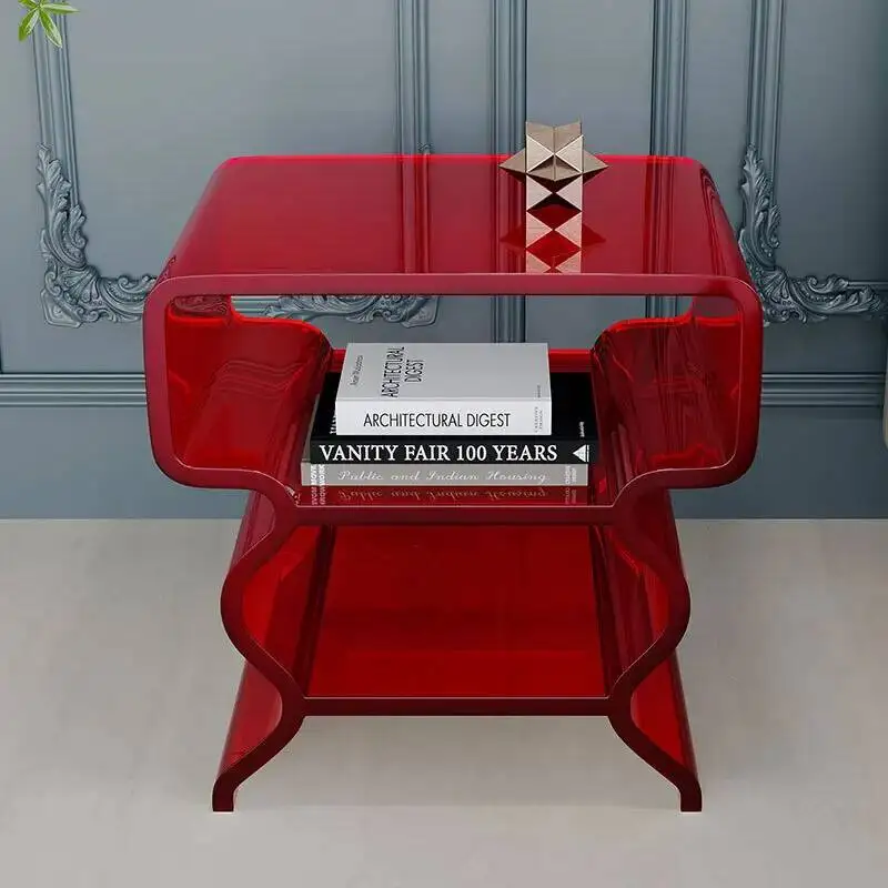 Organizer Designer Coffee Table Clear Transparent Minimalist Coffee Table Books Living Room Mesa Auxiliar Entrance Furniture