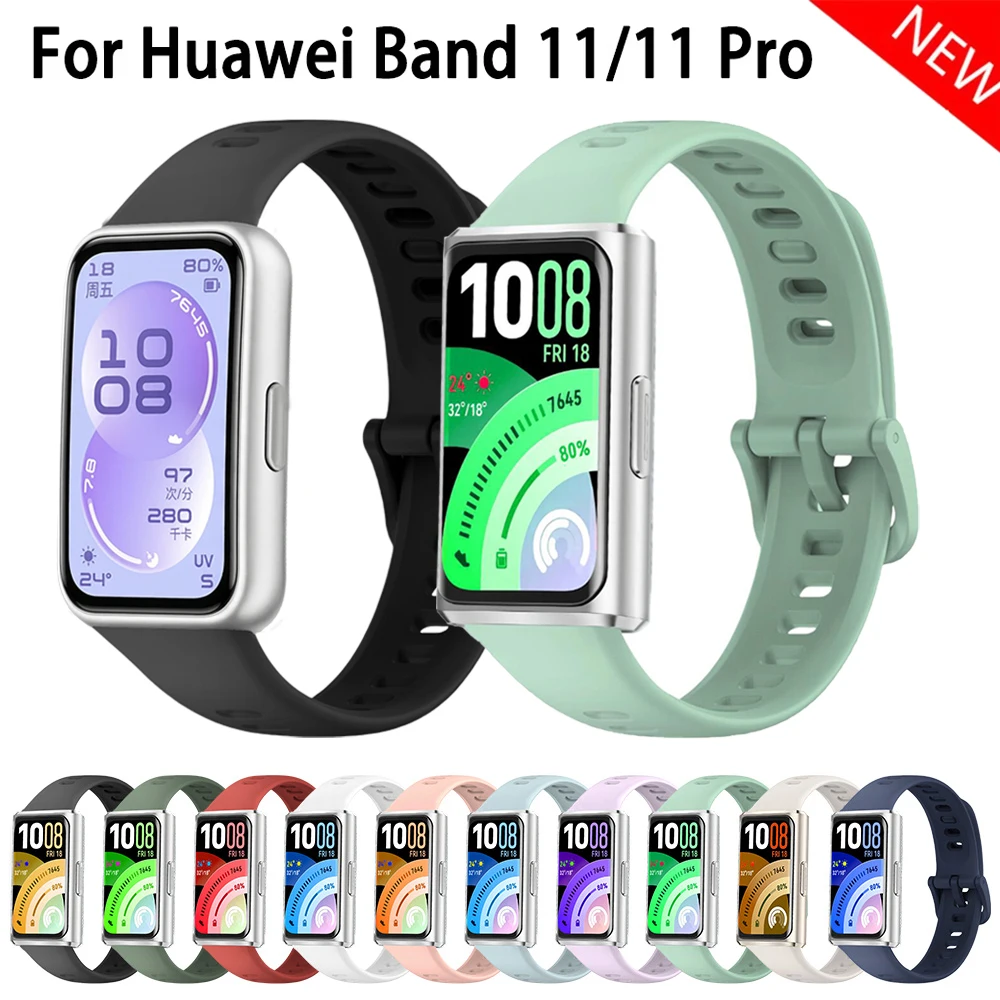 Official Silicone straps For Huawei Band 11 Smartwatch Accessories Original 1:1 Replacement Bracelet Correa Huawei Band 11 pro