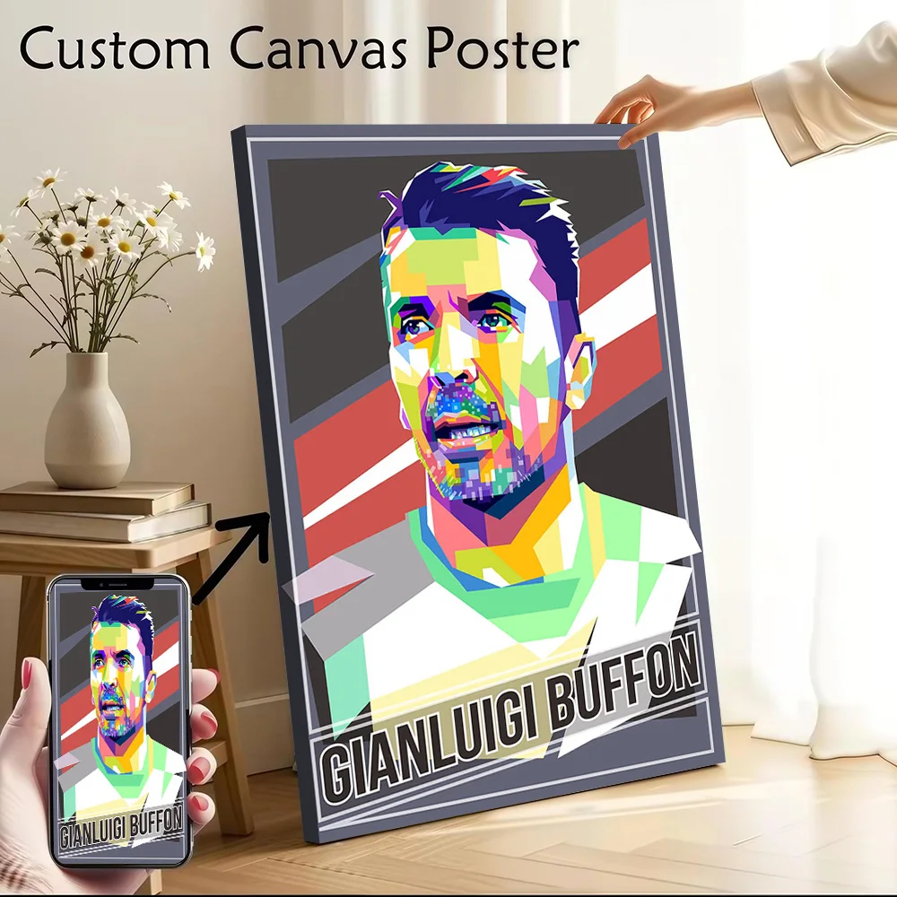 Pôster em tela Gianluigi Buffon, imagens personalizáveis, arte de parede, pintura em tela para decoração de quarto, sala de estar, Wand Deko Home