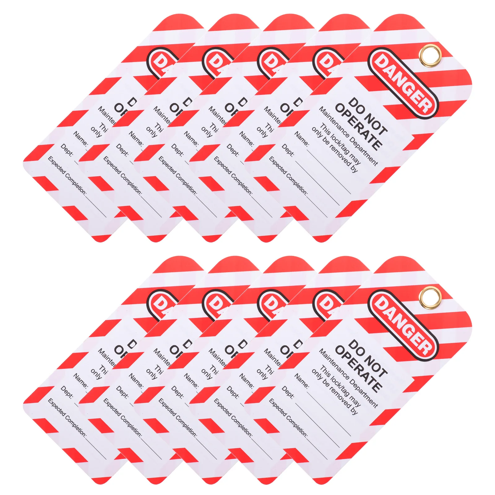 

10pcs Warning Pvc For Factory Equipment Repair Do Not Operate Tags Equipment Safety Hanging Tags Workshops Service