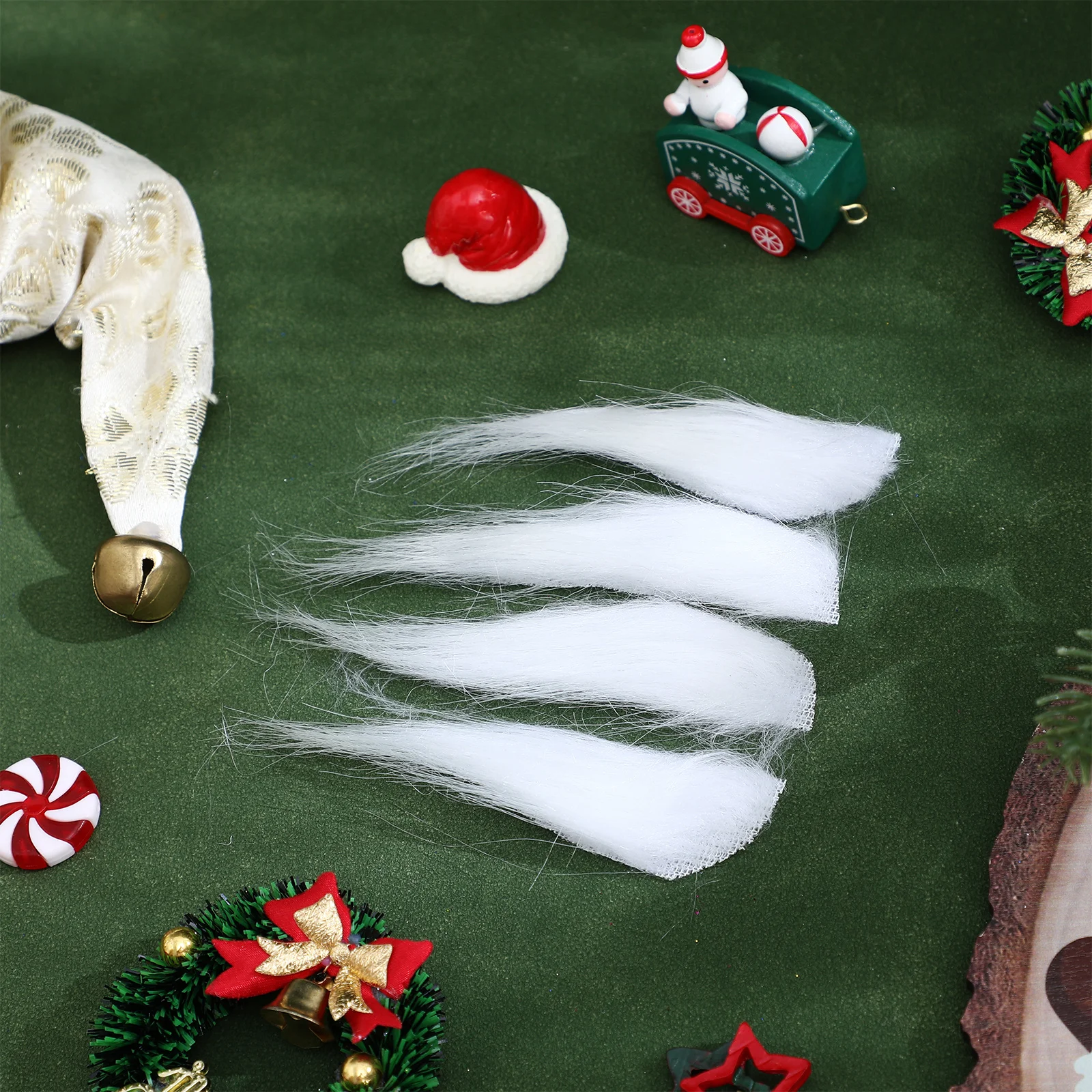 

4 шт., белые брови Санта-Клауса, искусственные брови, рождественский костюм, реквизит для маскарада, вечеринки, праздника, косплея, нарядные аксессуары