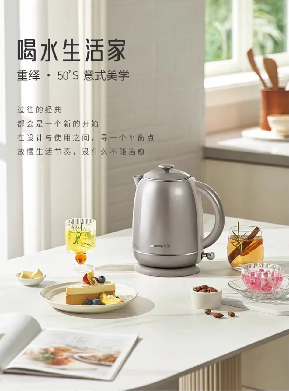 220V Joyoung K15FD-W950 กาต้มน้ําไฟฟ้า,สแตนเลส 316,หม้อต้มน้ําสองชั้นสําหรับบ้านพร้อมระบบปิดอัตโนมัติ