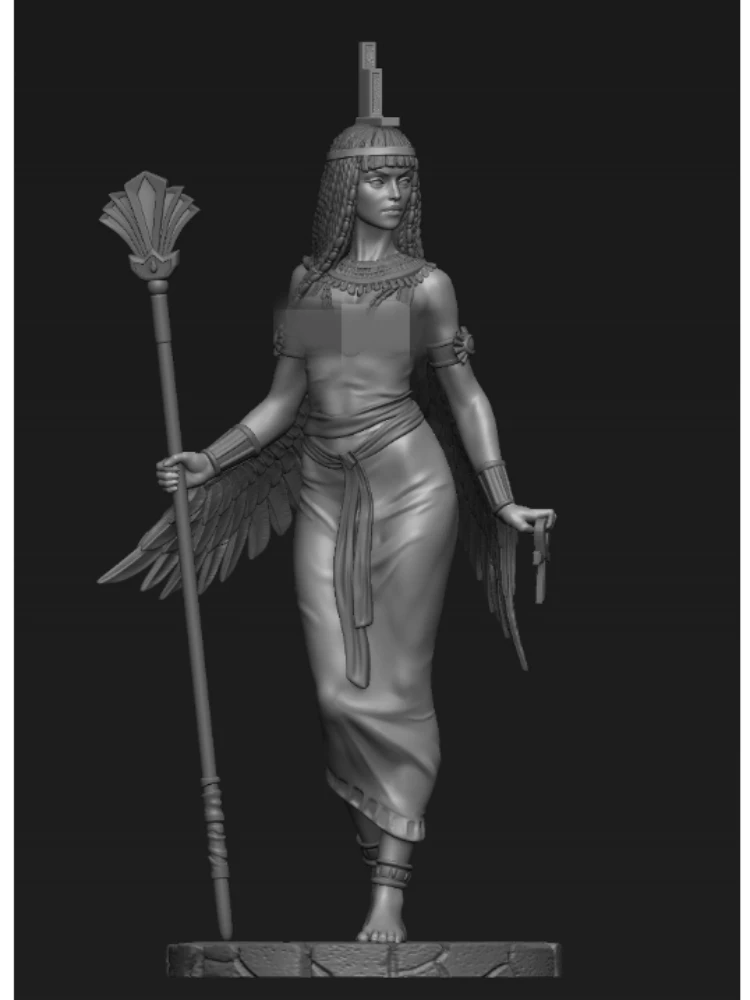 75mm Scale Resin Model Figure GK,Egypt Goddess Isis,Unassembled and Unpainted Kit