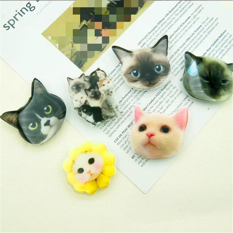 Cute Cat Kitty Cartoon Expandable Mobile Phone Holder INS Korean Foldable Grip Tok Socket Finger Ring Bracket Accessories