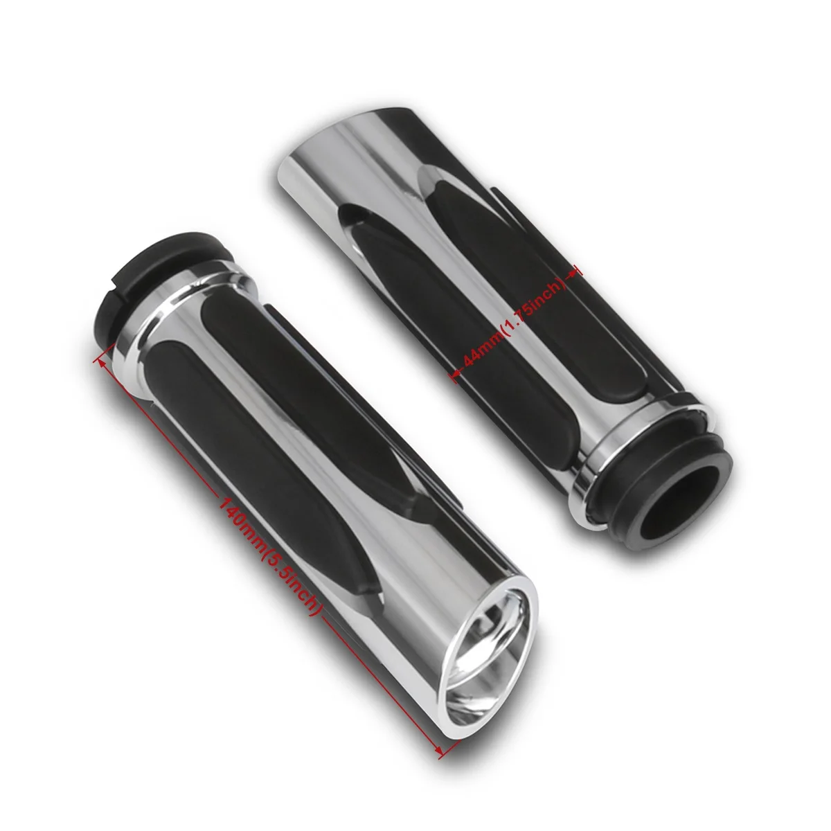 

chrome CNC cut Soft Touch Comfort Hand Grips For Harley 2008-2021 Touring Street Glide Road King With Throttle By Wire Models