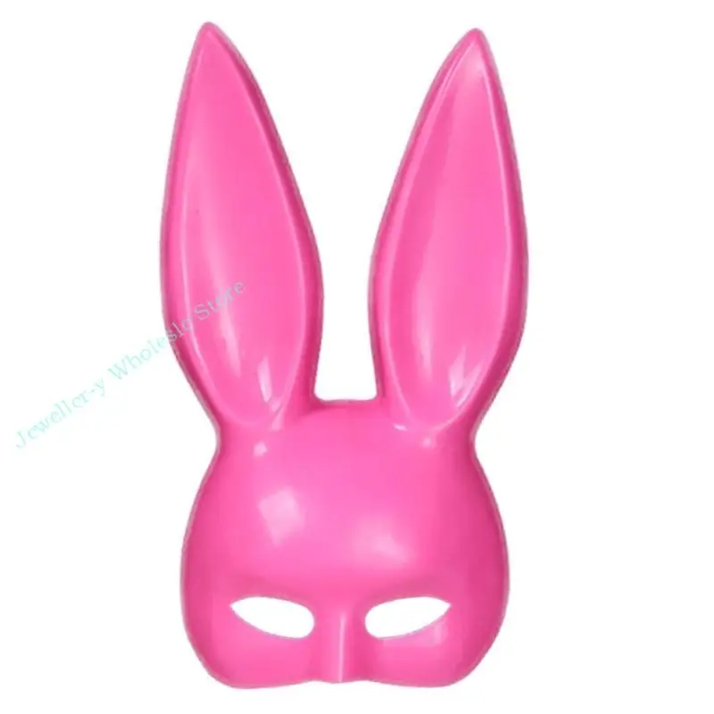 R7uf Bunnies Masquerades Mask Night Party Decors Rabbit Dresses Up Mask Party Show