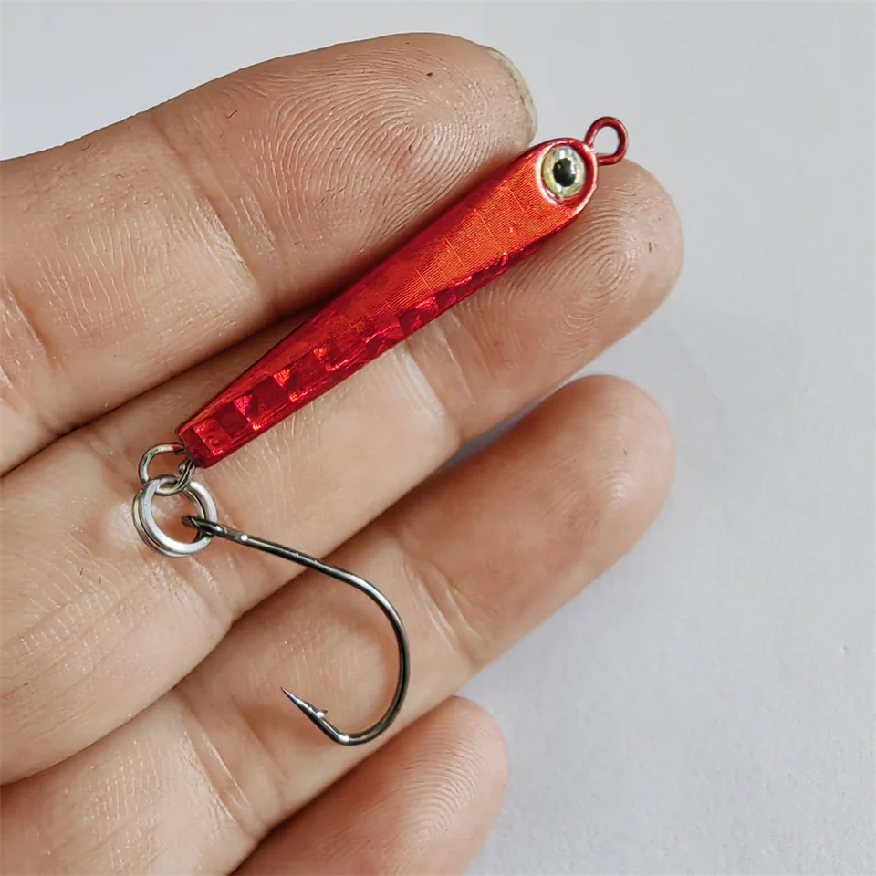 5Pcs Mini Metal Jig Fishing Lure 3g/5g Isca Artificial Bait With Single Hook Small Fish Fishing Accessories Fishing Tackles