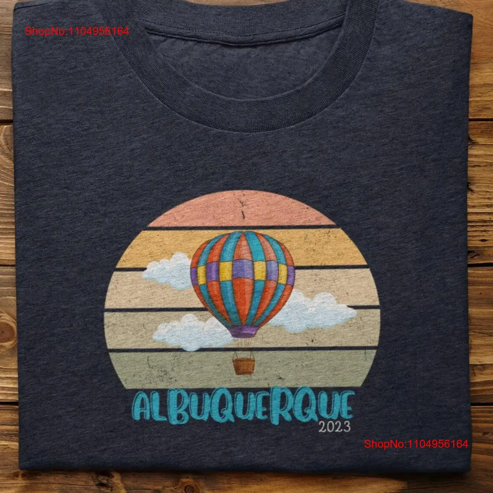 

Albuquerque 2023, футболка из джерси с воздушным шаром Fiesta, винтажная потертая, слегка дышащая, стильный топ для повседневной носки