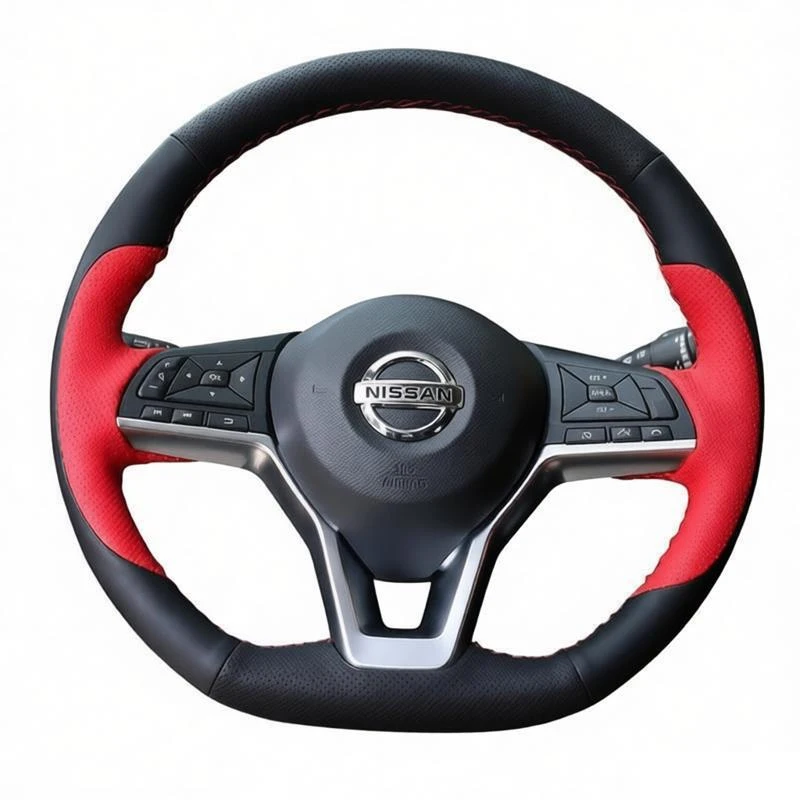 

Leather Interior Car Steering Wheel Cover for Nissan Sylphy‌ Qashqai X-trail 2020-2025 Kicks Juke 16-24 Teana Micra LEAF 2019