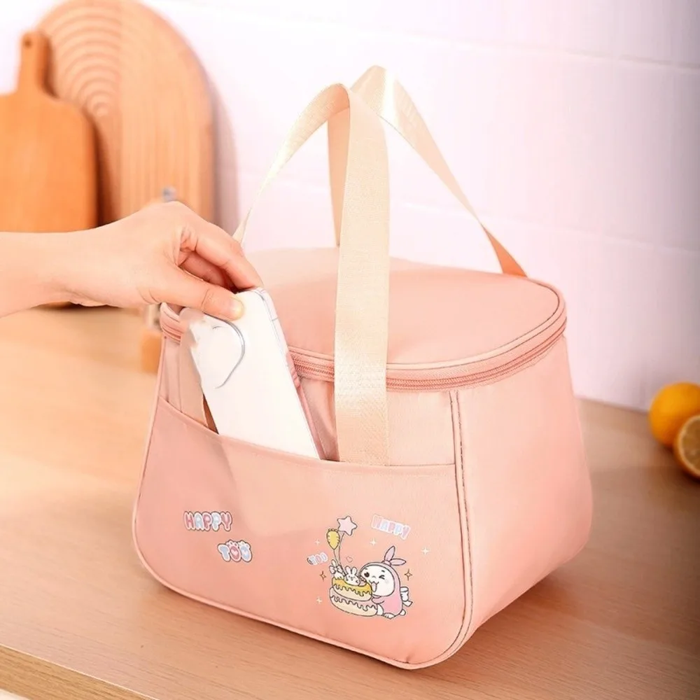 

Handheld Cute Insulated Thermal Bag Office Worker Large Capacity Cartoon Lunch Bag Student Waterproof Picnic Handbag Men Women