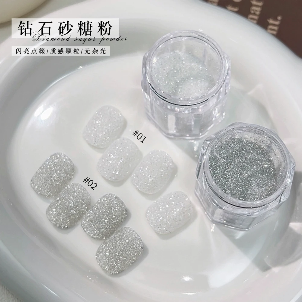 5g Glänzendes Silber-Diamant-Nagelpuder - Ultrafeines Glitzerpigment für Acryl- & Gel-Nägel, DIY-Maniküre-Dekorationen für Salon & Zuhause – Detail 9