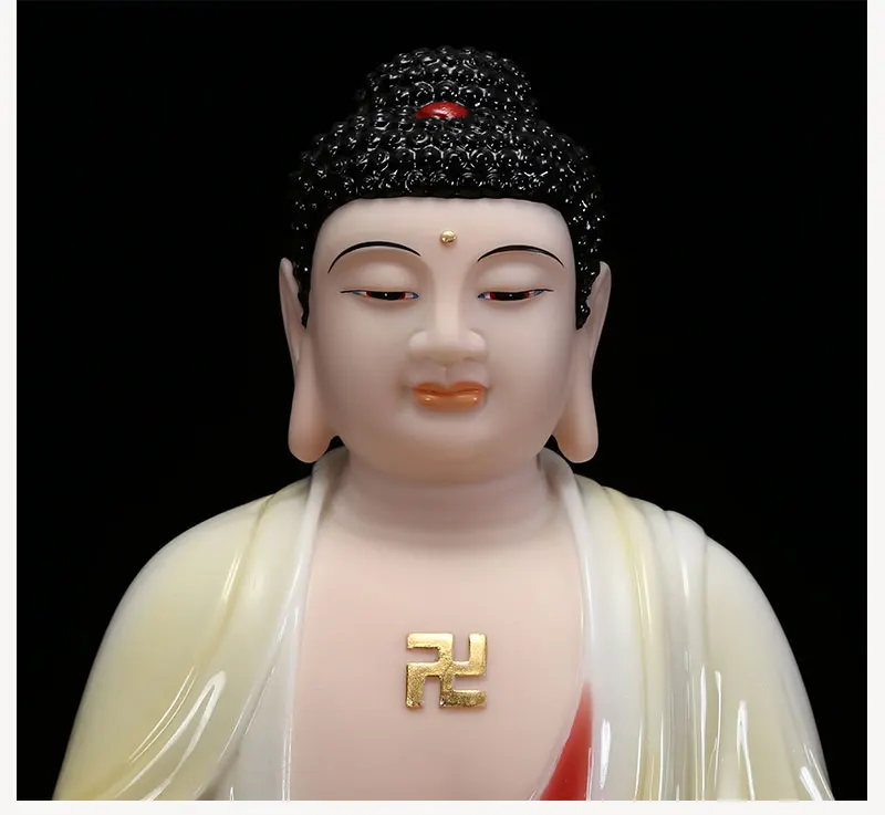 High grade Buddha statue Buddhism Sakyamuni Amitabha Efficacious protection HOME shrine altar FENG SHUI statue