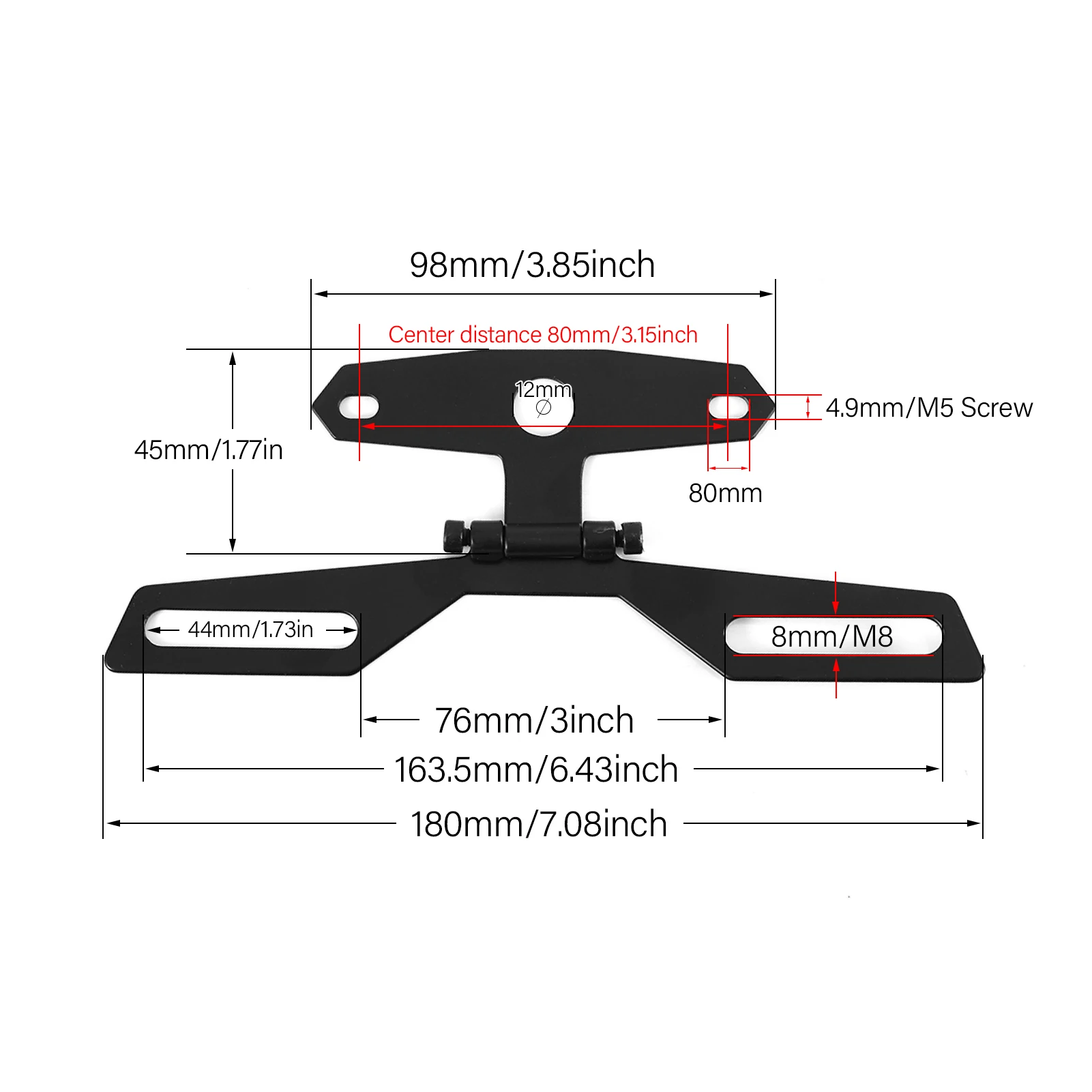 Motorcycle Accessories Folding License Plate Tail Light Holder Rear Bracket Mount For Motorcycle ATV Rear Light Bracket