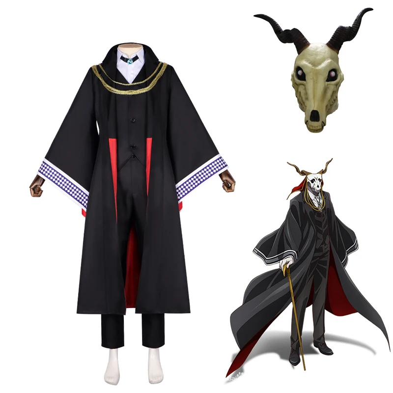 Anime The Ancient Magus Bride Uniform Elias Ainsworth Cosplay Costumes Halloween Mask Chise Hatori Role Play Trench Cloak