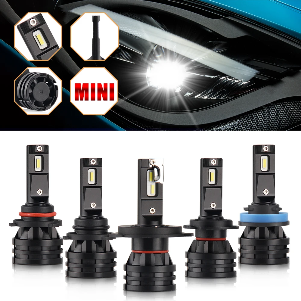 HAOLIDE M2 Car Light 9005 9006 HB3 HB4 H7 16000LM H11 LED Lamp Car Headlight Bulbs H4 H1 H3 H8 H9 off-road use Turbo LED Bulbs