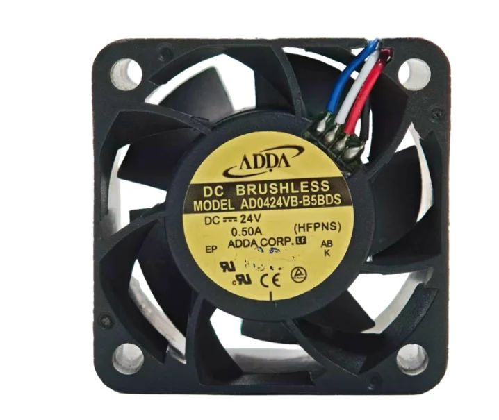 ADDA AD0424VB-B5BDS DC 24V 0.50A 40x40x28mm 4-Wire Server Cooling Fan
