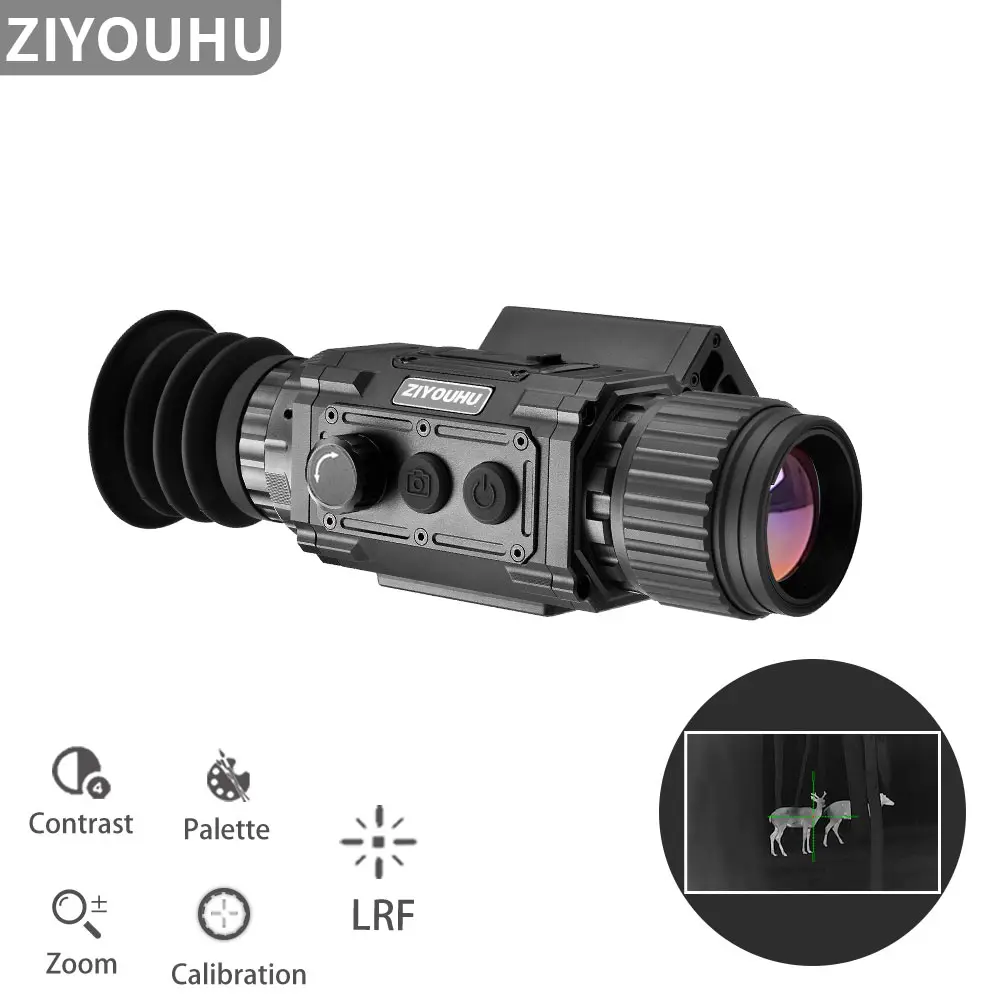 

New Thermal Scope TK256 / 384 / 640-LRF Thermal Imaging Monocular Cross Cursor with Laser Ranging for Hot Detection Dark Hunting