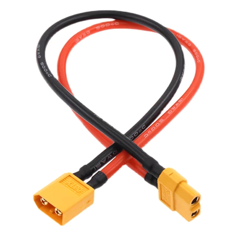 XT60 12AWG Parallel Battery Connector Male/Female Cable Dual Extension 15CM/60CM Silicone Wire For RC Battery Motor