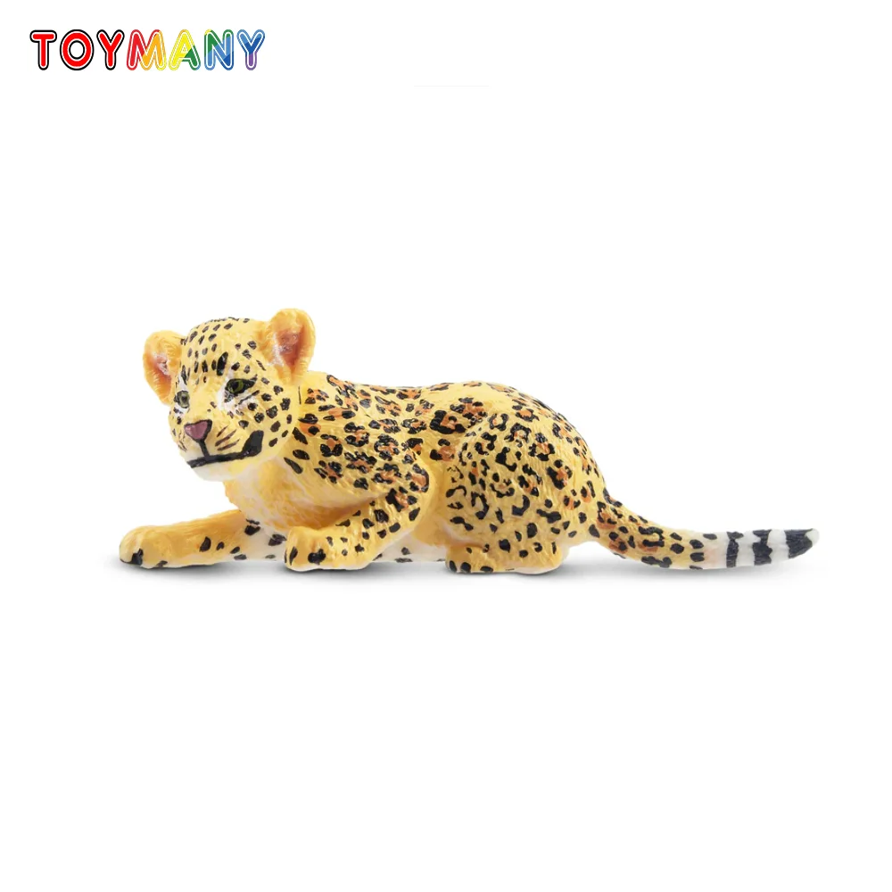 

Simulation Lying Jaguar Cub Wildlife Animal Model Toy Mini Figures Dolls Action Figurines Toys For Children Gift Cake Decoration