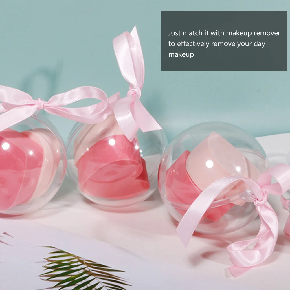 2セット ハート型パウダーパフ プレミアム親水性ノンラテックスメイクアップスポンジ フェイシャルダスティングやメイク落とし用 ピンクベージュ