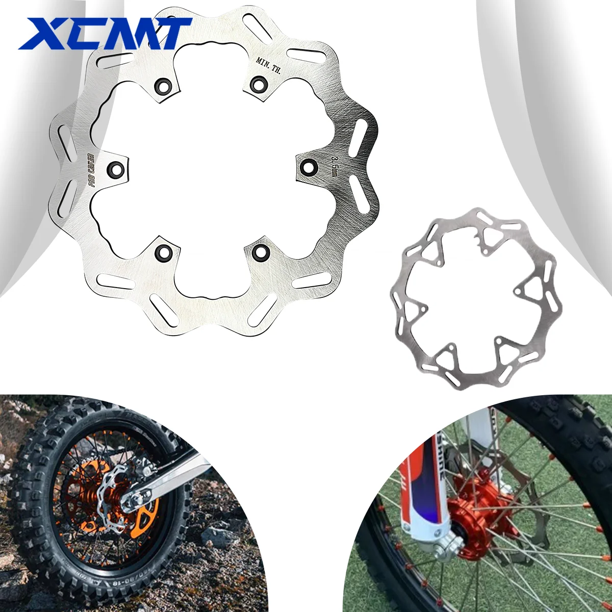 

Motorcycle 220/260 CNC Front Rear Brake Discs Rotors For KTM EXC EXCF SX SXF XC XCW XCF TPi Six Days 125 200 250 300 350 400 450