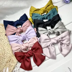 Fashion Ribbon Large Bow Hairpins For Women Elegant Girls Bowknot Hair Clips Trendy Ladies Hairgrips Girls Hair Accessories