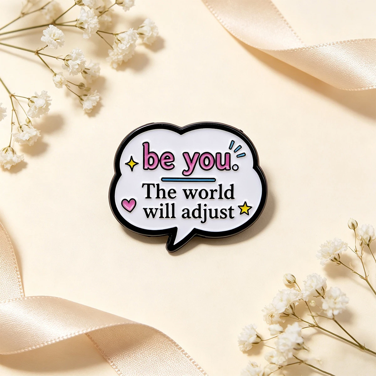 9-teiliges Set „Be You The World Will Adjust“ Emaille-Pins, Cartoon-Broschen für Mantelkragen, Reversnadeln, Metallabzeichen, Schmuckgeschenk – Detail 6