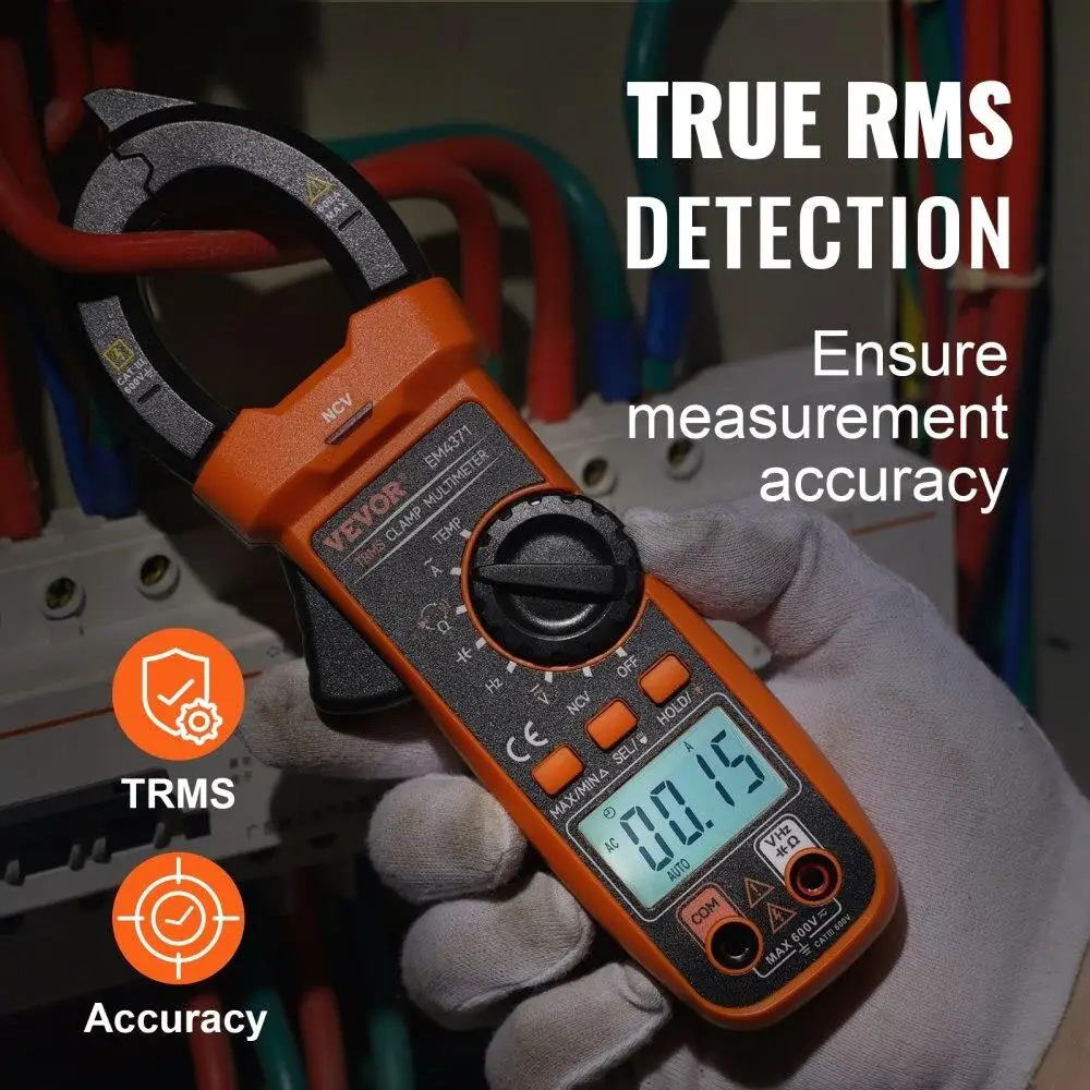 Digital Clamp Meter True RMS Multimeter for AC/DC Voltage, Current & NCV Measurements