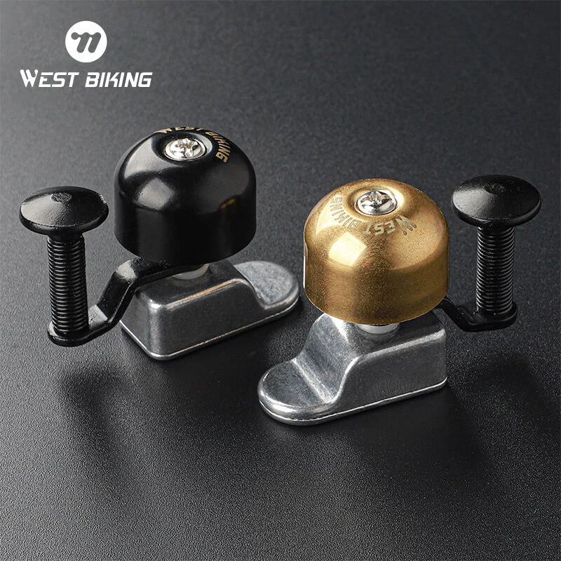 רכיבה מערבית וינטג מיני אופניים פעמון נחושת בטיחות אזהרת אופניים פעמון יד אלומיניום מסגסוגת אופני כביש