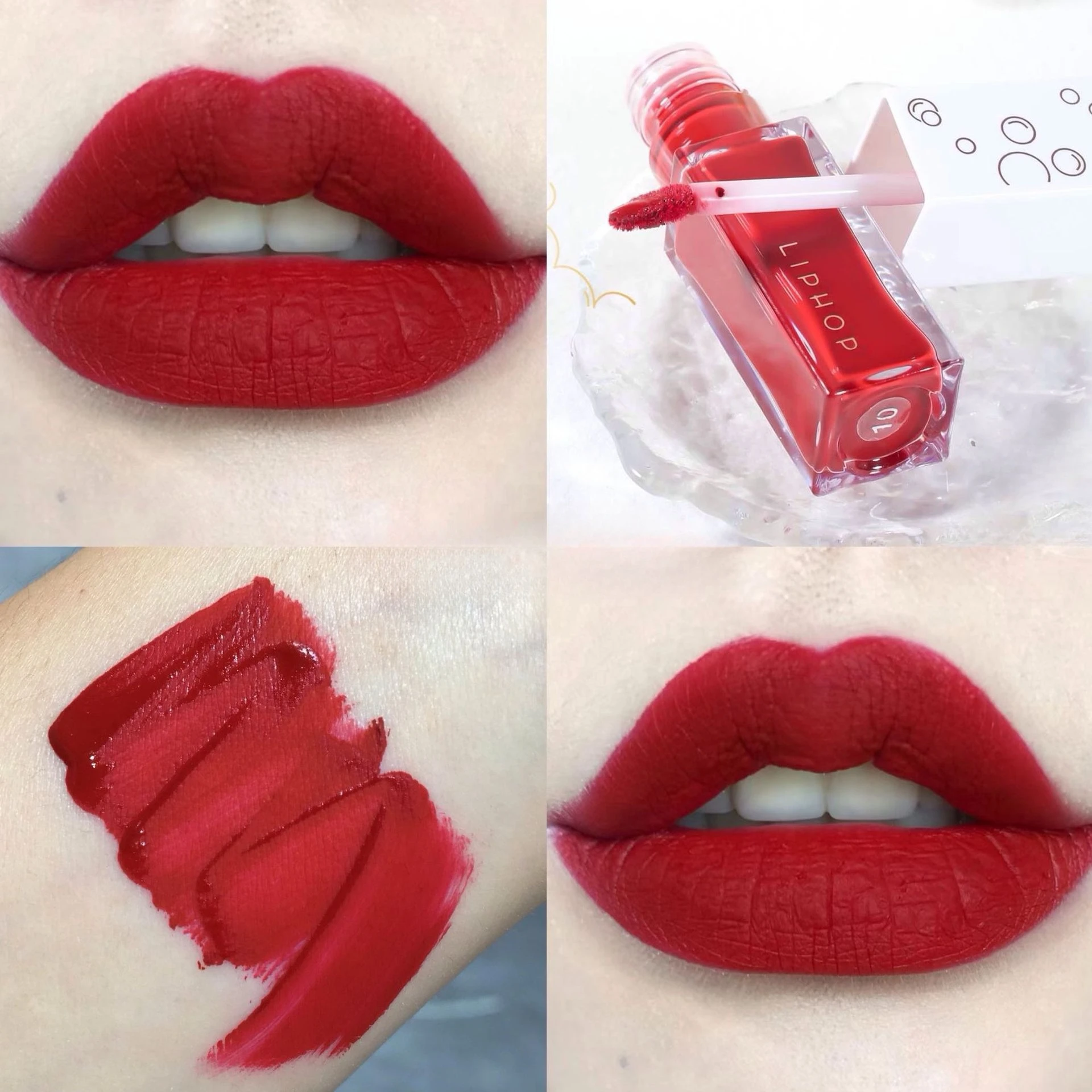 

Lip glaze is long-lasting does not fade does not stick to the cup matte waterproof improve the complexion easy to color Makeup