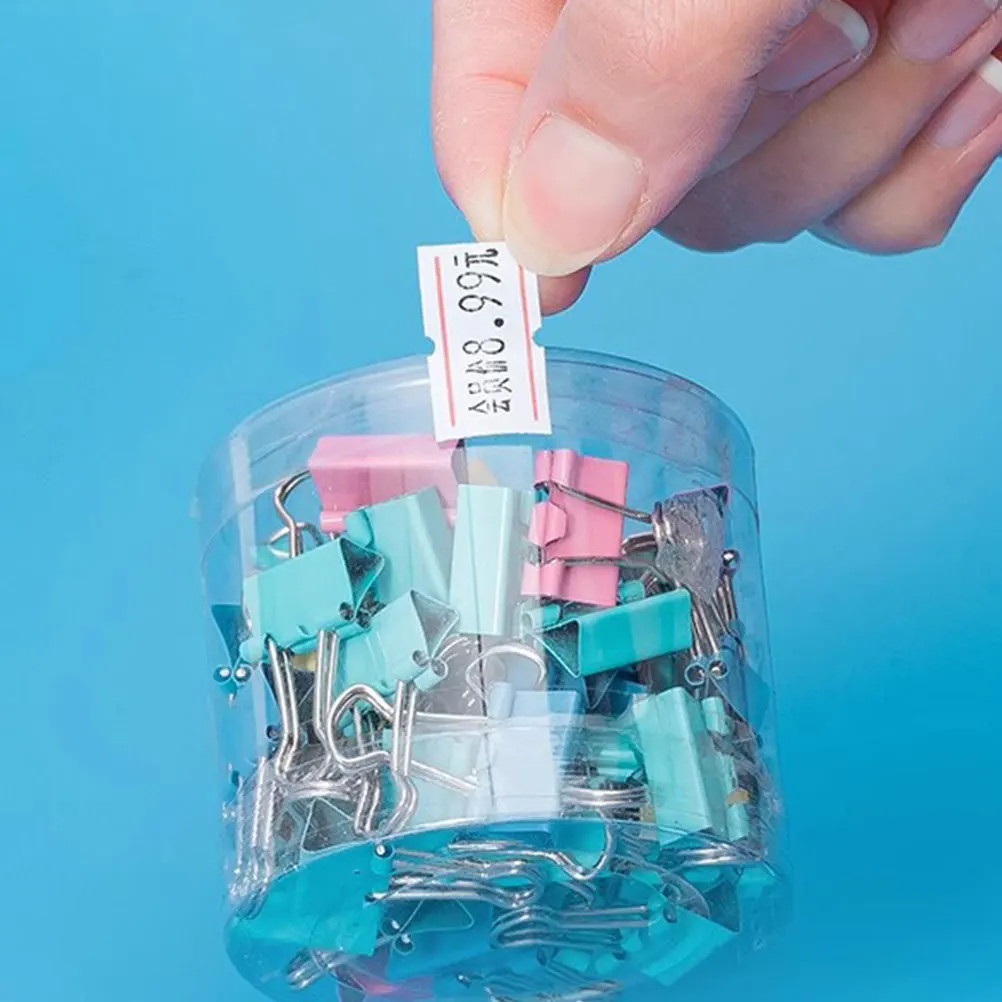 

10 Rolls Blank Pricing Labels White Adhesive Stickers for Retail Store Supermarket Jewelry Business Sticky Label Stickers