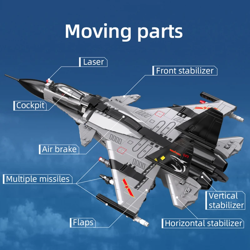 1010pcs Expert Military Fighter Aircraft Model Building Block Classic City Police Plane Weapon Bricks Educational Toys Kids Gift