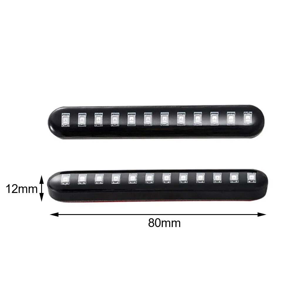 2Pcs 12 LED Motorcycle Turn Light DC 12V IP68 Waterproof  Flowing Water Turn Signal Car Strips Led Turn Signal Light Bar Parts