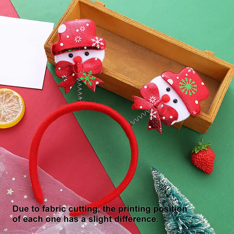 2024 New in Christmas Headbands for Women Girl Elastic Santa Claus Antler Snowman Headwear Xmas Party Supplies Hair Accessories