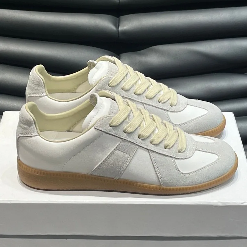 

2026 Unisex German Training Style Sneakers Genuine Leather Suede Vintage Washed Classic Trainers Casual Shoes