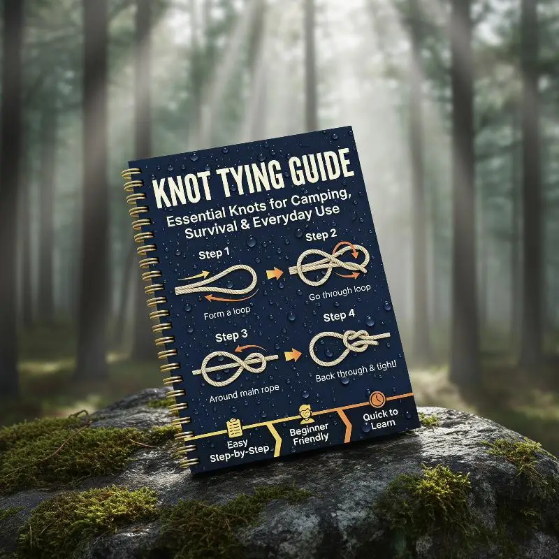 Lightweight Outdoor Survival Knots Guide Clear Step-by-Step Camping Hiking Rope Manual for Backpacking Trips